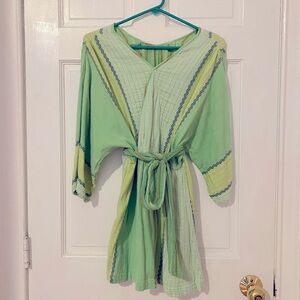 Ace & Jig green stripe mini dress with optional belt